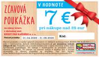 Darček - Poukážka so zľavou 7 eur na ďalší nákup