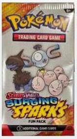 Kniha Pokémon TCG: Scarlet & Violet Surging Sparks Fun Pack - 3 additional game cards