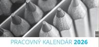 Pracovný kalendár 2026 - týždenný stolový kalendár, hodinové delenie