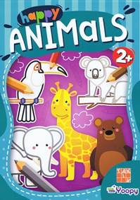 Kniha Happy Animals omaľovanka