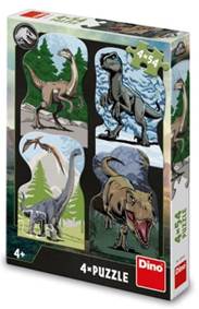 Kniha Puzzle 4x54 Jurský svět