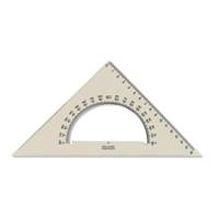 Trojuholník KOH-I-NOOR transparentný s uhlomerom, 16 cm