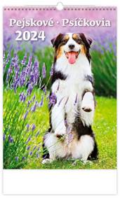 Nástenný kalendár Psíčkovia/Pejskové 2024