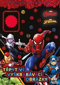 Kniha Třpytivé vyškrabávací obrázky Marvel