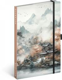 Kniha Notes Japonsko, linajkovaný, 13 × 21 cm