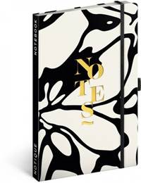 Kniha Notes Abstrakt linajkovaný, 13 × 21 cm