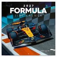 NOTIQUE Poznámkový kalendár Formule – Jiří Křenek 2027, 30 x 30 cm