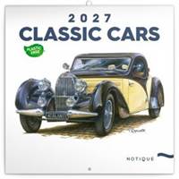 Poznámkový kalendár Classic Cars – Václav Zapadlík 2027, PLASTIC FREE, 30 x 30 cm