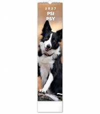 NOTIQUE Nástenný kalendár Psy 2027, 12 x 48 cm
