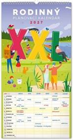 Kniha NOTIQUE Nástenný kalendár Rodinný plánovací XXL 2027, 33 x 64 cm