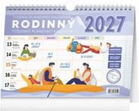 Kniha Týždenný rodinný plánovací kalendár s háčikom CZ/SK 2027, 30 x 21 cm