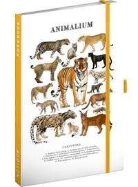 NOTIQUE Notes Animalium – Mačkovité šelmy, linajkový, 13 x 21 cm
