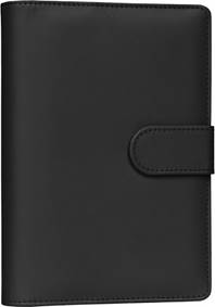 Refill – Týždenný krúžkový diár s vymeniteľnými listami 2027, čierny, 12,5 x 19 cm