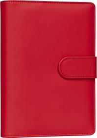 Refill – Týždenný krúžkový diár s vymeniteľnými listami 2027, sýtočervený, 12,5 x 19 cm