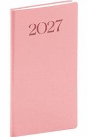 NOTIQUE Vreckový diár Biella 2027, ružový, 9 x 15,5 cm