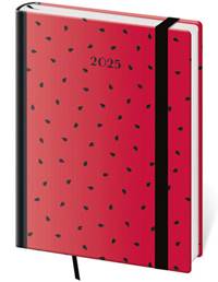 Týdenní diář 2025 B6 Vario Watermelon s gumičkou
