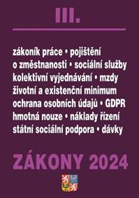 Kniha Zákony III 2024 - Zákoník práce, Pojištění, Sociální služby