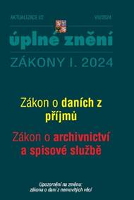 Kniha Aktualizace 2024 I/2 O daních z příjmů, o archivnictví a spisové službě