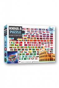 Kniha a puzzle - Vlajky celého sveta