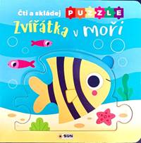 Kniha Zvířátka v moři Čti a skládej puzzle