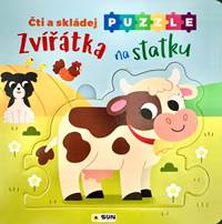 Kniha Zvířátka na statku Čti a skládej puzzle