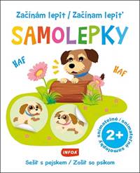Kniha Začínam lepiť samolepky - Zošit so psíkom