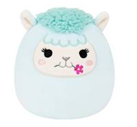 Squishmallows Tyrkysová lama s květinou Lorna