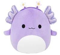 Kniha Squishmallows Fialový axolotl s čelenkou Monica