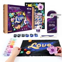 OKTO Lettering Výtvarný set maľovanie hmotou LOVE 30x40 cm