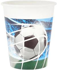 Kniha Poháre Futbal papierové 200ml / 8ks