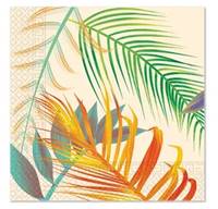 Kniha Servítky tropické listy 33x33cm 20ks