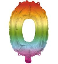 Balón fóliový číslo 0 dúha 95cm