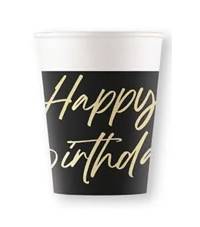 Poháre čierne papierové 200ml / 8ks