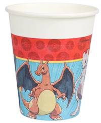 Poháre Pokémon papierové 200ml / 8ks