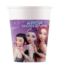 Kniha Poháre K-POP Demon Hunters papierové 200ml / 8ks