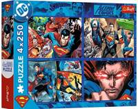 Kniha Puzzle Odvaha Supermana 4x250 dílků