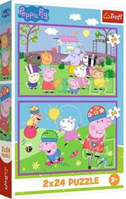 Kniha Puzzle Prasátko Peppa Peppa na hřišti