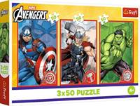 Kniha Puzzle Marvel Avengers Tvůj hrdina 3x50 dílků