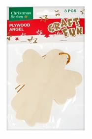 Kniha Vianočná ozdoba Drevený anjel na zavesenie 3ks