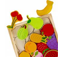 Kniha Skladačka drevená ovocie 16x16cm