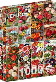 Puzzle Vintage katalog květinových semen 1000 dílků
