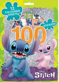 Kniha 100 samolepiek s maľovankovými listami Lilo & Stitch