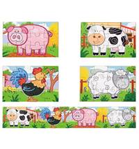 Kniha Viga Drevené puzzle farma 4obrázky