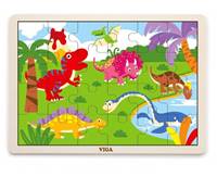 Viga Drevené puzzle dinosaury 24 ks