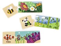 Kniha Viga Drevené puzzle zvieracie domovy