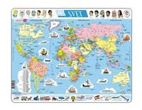 Kniha Puzzle Svět politická mapa 107 dílků