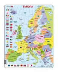 Kniha Puzzle Evropa politická mapa 48 dílků