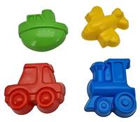 Kniha Sada formičiek do piesku dopravné prostriedky 4ks