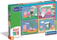 Kniha Puzzle 4v1 Prasátko Peppa 2026