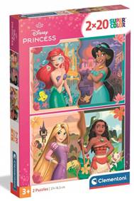 Kniha Clementoni puzzle 2x20 Princezné